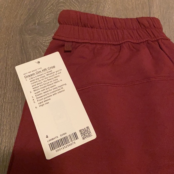 NWT lululemon Dream Om High Rise Crop Size 4 - Picture 5 of 6